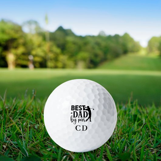Bester Vater nach Par-Monogramm-Initialen Golfball