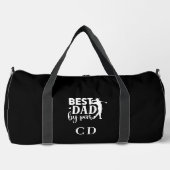 Bester Vater nach Par-Monogramm-Initialen Schwarz- Duffle Bag (Vorderseite)