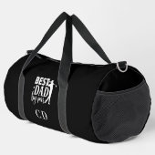 Bester Vater nach Par-Monogramm-Initialen Schwarz- Duffle Bag (Rechte Ecke)