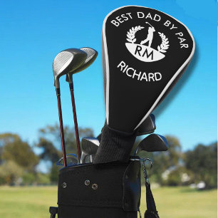 Bester Vater nach Par-Monogramm-Name Golf Headcover