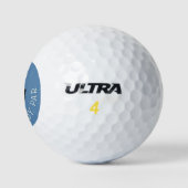 Bester Vater nach Par monogrammierte Golfschläger Golfball (Logo)