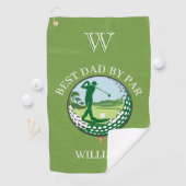 * BESTER VATER NACH PAR NAME CUSTOM MONOGRAM GOLFHANDTUCH (Insitu)