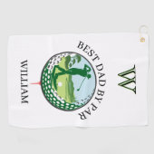 * BESTER VATER NACH PAR NAME CUSTOM MONOGRAM GOLFHANDTUCH (Horizontal)