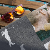 Bester Vater nach Par | PERSONALISIERT 3 FOTO Golfhandtuch