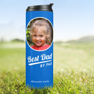 Bester Vater nach Par Personalisiert Foto Blau Thermosbecher