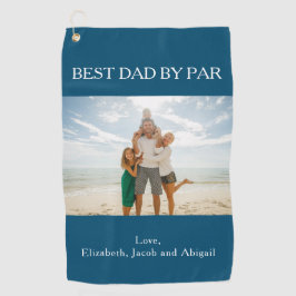 Bester Vater nach Par Personalisiert Foto Golfhandtuch