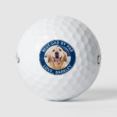 Bester Vater nach Par Personalisiert Hund Foto Gol Golfball (Vorderseite)