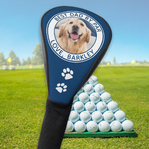 Bester Vater nach Par Personalisiert Hunde Foto Golf Headcover