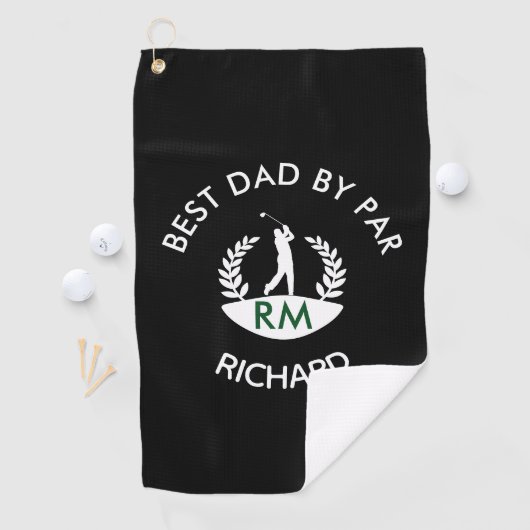 Bester Vater nach Par Personalisiert Men Golfhandtuch (Insitu)