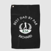 Bester Vater nach Par Personalisiert Men Golfhandtuch (Vorderseite)