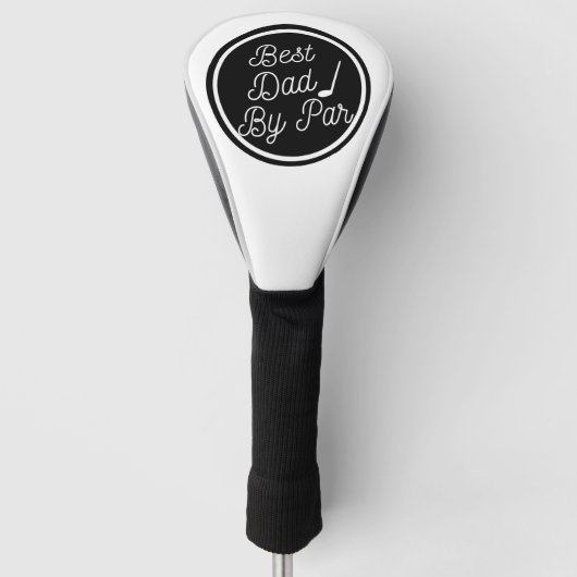 Bester Vater nach Par Personalisierte Monogramm Fu Golf Headcover (Vorderseite)