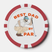 Bester Vater nach Par Pokerchips (Vorderseite)