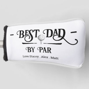 Bester Vater nach PAR Retro Schriftart Golf Headcover