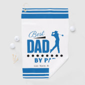 Bester Vater nach PAR Retro Schriftart Golfhandtuch (Insitu)