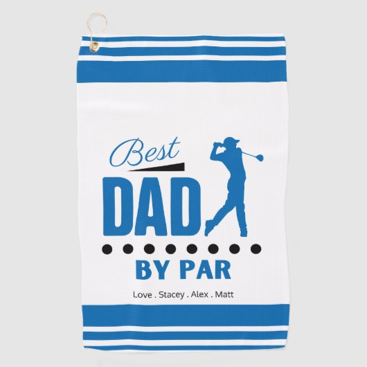 Bester Vater nach PAR Retro Schriftart Golfhandtuch (Vorderseite)