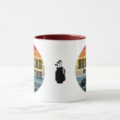 Bester Vater nach Par Retro Sunset Tasse (Zentrum)