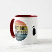 Bester Vater nach Par Retro Sunset Tasse (Vorderseite Links)