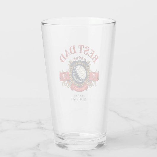 Bester Vater nach Par Siegel Elegante Custom Glas (Rückseite)