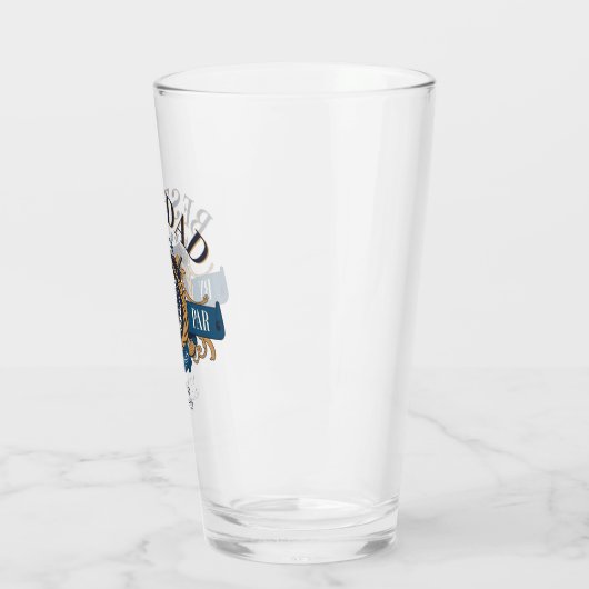 Bester Vater nach Par Siegel Elegante Custom Glas (Links)