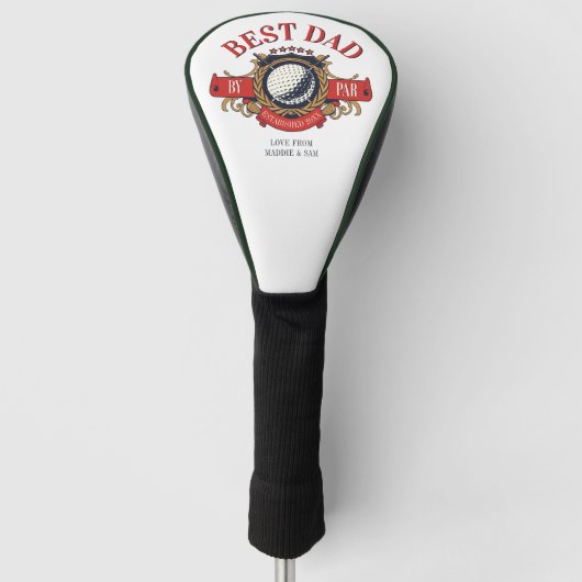Bester Vater nach Par Siegel Elegante Custom Golf Headcover (Vorderseite)