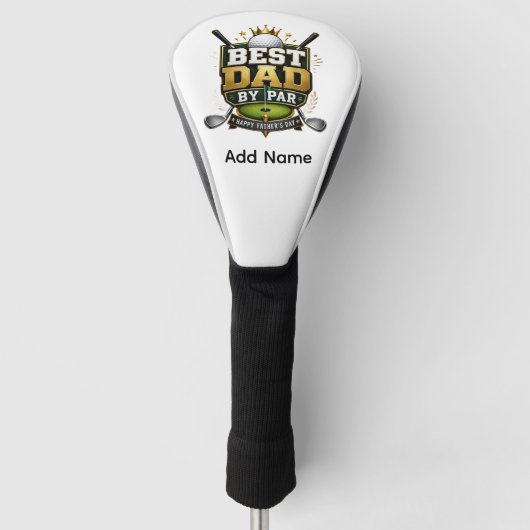 „Bester Vater nach Par“ Thema Golf Headcover (Vorderseite)