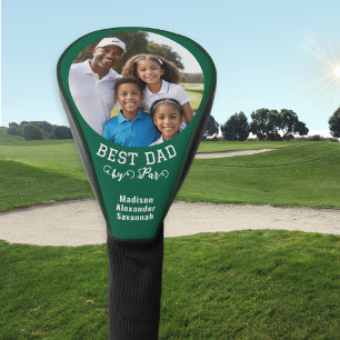 Bester Vater nach Par Vatertag Custom Foto Green Golf Headcover