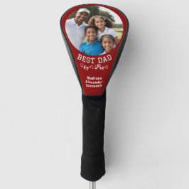 Bester Vater nach Par Vatertag Custom Foto Red Golf Headcover