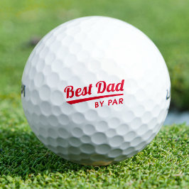 Bester Vater nach Par Vatertag Geschenk rot Golfball