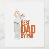 Bester Vater nach Par Weinetikett (Einzelnes Label)