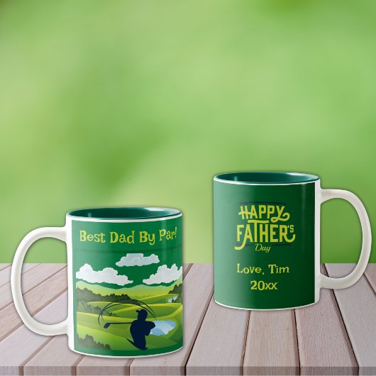 Bester Vater nach Par! Zwei-Tone-Tasse Zweifarbige Tasse