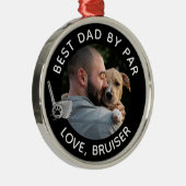 Bester Vater nach ParPet-Foto Ornament Aus Metall (Rechts)