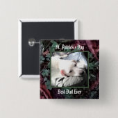 Bester Vater Niedliche Hunde Kleeblätter und Clove Button (Vorne & Hinten)