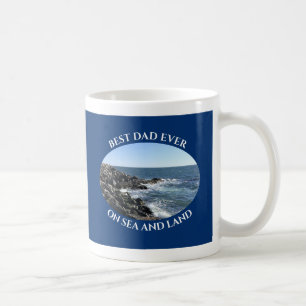 Bester Vater Niedlicher Atlantik Wavy Sea Navy Bla Kaffeetasse