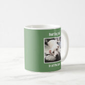 Bester Vater Niedlicher Welpen Hundehund Größe Grü Kaffeetasse (VorderseiteRechts)