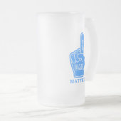Bester Vater Nummer Eins Mattiertes Glas des Vater Mattglas Bierglas (VorderseiteRechts)