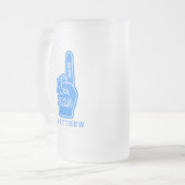 Bester Vater Nummer Eins Mattiertes Glas des Vater Mattglas Bierglas (Vorderseite Links)