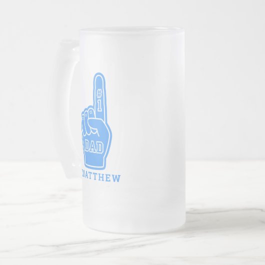 Bester Vater Nummer Eins Mattiertes Glas des Vater Mattglas Bierglas (Vorderseite Links)