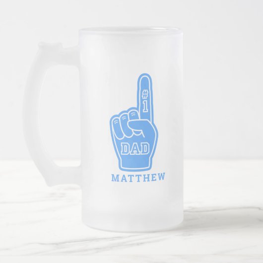 Bester Vater Nummer Eins Mattiertes Glas des Vater Mattglas Bierglas (Links)