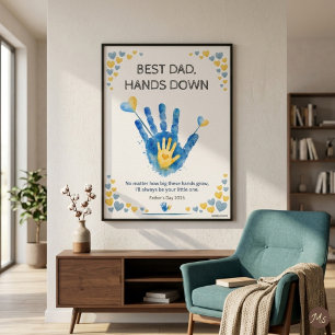 BESTER VATER OHNE FRAGE Wasserfarbe Familie Handab Poster