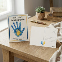 Bester Vater, ohne Frage! Wasserfarben-Handabdruck