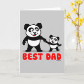 Bester Vater Panda Karte (Gelbe Blume)