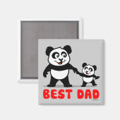 Bester Vater Panda Magnet (Vorderseite/Rückseite)