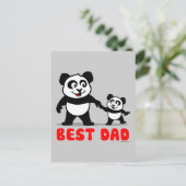 Bester Vater Panda Postkarte (Stehend Vorderseite)