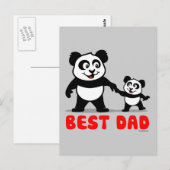 Bester Vater Panda Postkarte (Vorne/Hinten)