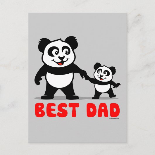 Bester Vater Panda Postkarte (Vorderseite)