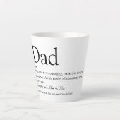 Bester Vater, Papa, Definition des Vaters Milchtasse (Vorderseite)