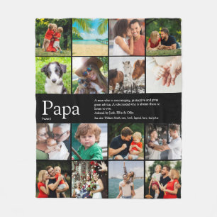 Bester Vater Papa Ever Definition Foto Collage Bla Fleecedecke