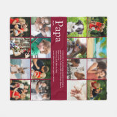 Bester Vater Papa Ever Definition Foto Spaß Burgun Fleecedecke (Vorderseite (Horizontal))