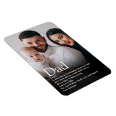 Bester Vater, Papa, Foto der Vater-Definition Magnet (Rechte Seite)