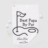 Bester Vater Papa Par Golf Handtuch, Golfgeschenke Golfhandtuch (Insitu)